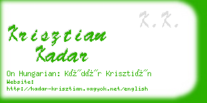 krisztian kadar business card